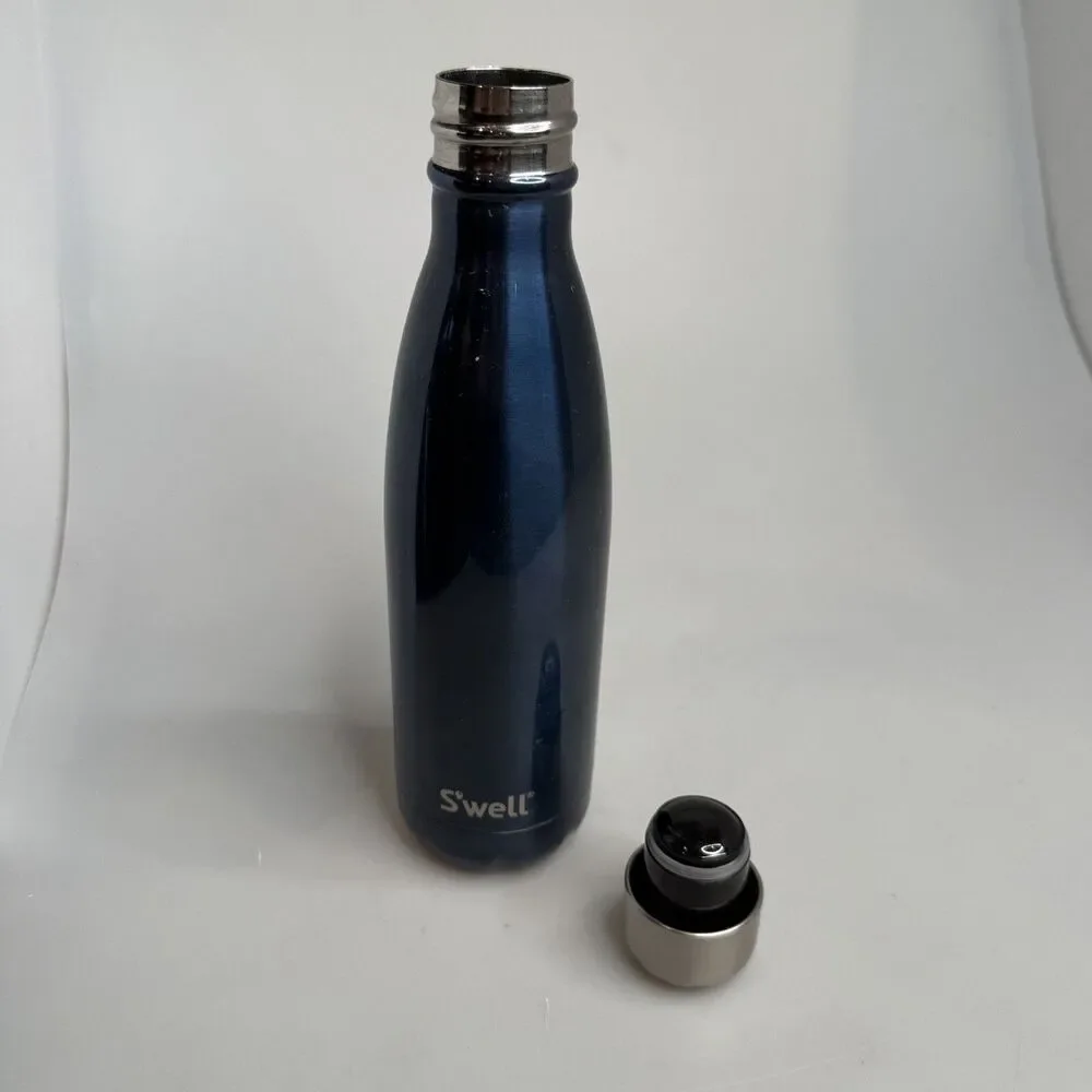 Facebook S’well 17oz Stainless Steel Blue Water Bottle Employee Narrow Neck